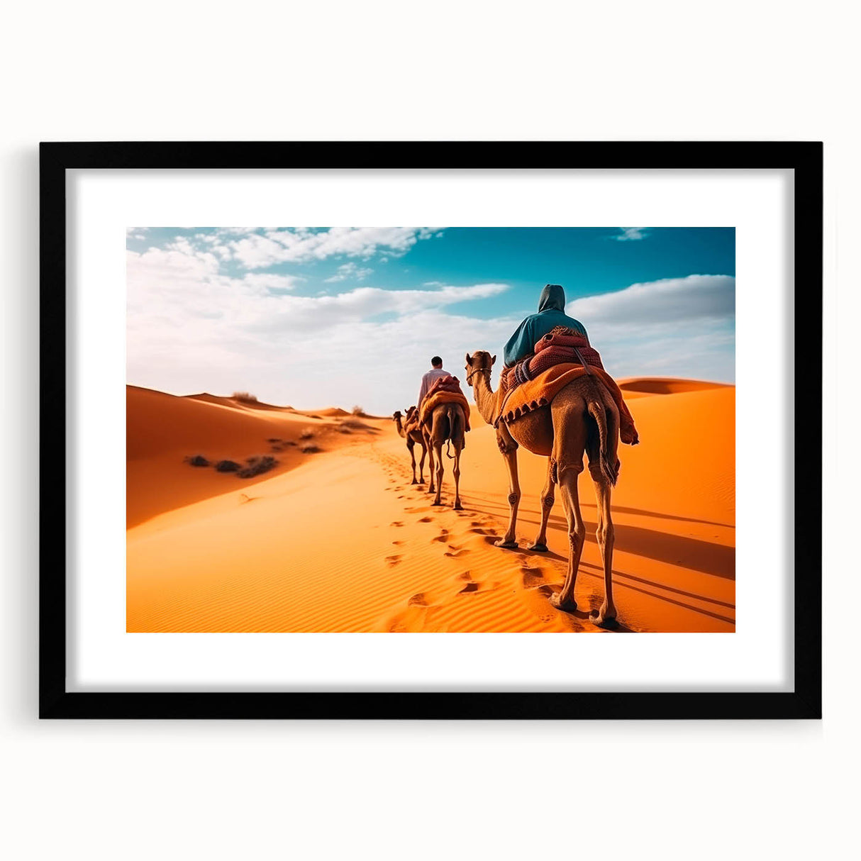 Stylish wall art featuring a black-framed camel design from the "Animals: A Wild Life" collection, perfect for enhancing any living space with a touch of nature.