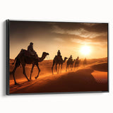 Framed wall art featuring a side view of a camel design from the "Animals of the Wild" collection, showcasing intricate details and a sleek black frame. Perfect for animal lovers and home decor enthusiasts.