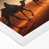 Rolled canvas print showcasing a vibrant camel design, part of a wildlife wall art collection, featuring earthy tones and intricate details, ideal for home decor.