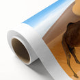 Rolled canvas wall art showcasing a vibrant camel design, inspired by wildlife themes, perfect for adding a unique touch to home decor. The artwork is elegantly displayed with warm earth tones and intricate details, emphasizing the beauty of nature.