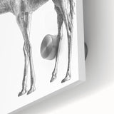 Close-up of an artistic wall art piece depicting a camel in a vibrant desert landscape, showcasing intricate details and warm color tones, perfect for animal lovers.