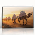 Framed wall art collection showcasing a stylish black front view of a camel design, perfect for enhancing modern home decor with a wildlife theme.