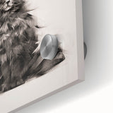 Close-up of a vibrant acrylic wall art piece showcasing a wild cat design, featuring vivid colors and intricate details, perfect for animal lovers and home decor enthusiasts.