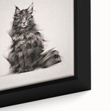 Close-up of a framed canvas wall art featuring a vibrant, artistic depiction of a wild cat surrounded by lush greenery, perfect for animal lovers' home decor.