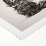 Rolled canvas wall art featuring a vibrant cat design inspired by wildlife, showcasing intricate details and rich colors, perfect for animal lovers' decor.