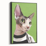 Framed wall art featuring a sleek black cat design on canvas, showcasing intricate details and vibrant colors, ideal for animal lovers’ home decor.
