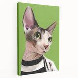 Stretched canvas wall art featuring a vibrant cat design in a wild-life theme, showcasing intricate details and bold colors, perfect for animal lovers' decor.
