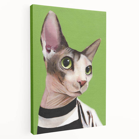 Stretched canvas wall art featuring a vibrant cat design in a wild-life theme, showcasing intricate details and bold colors, perfect for animal lovers' decor.
