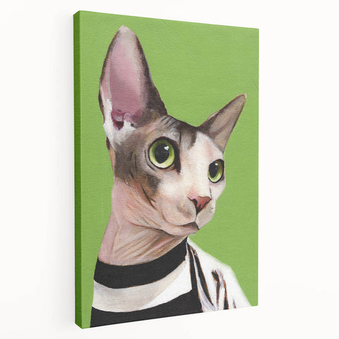 Stretched canvas wall art featuring a vibrant cat design in a wild-life theme, showcasing intricate details and bold colors, perfect for animal lovers' decor.