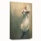 Acrylic glass wall art collection showcasing a detailed side view of a wild cat design, perfect for animal lovers and modern decor enthusiasts.