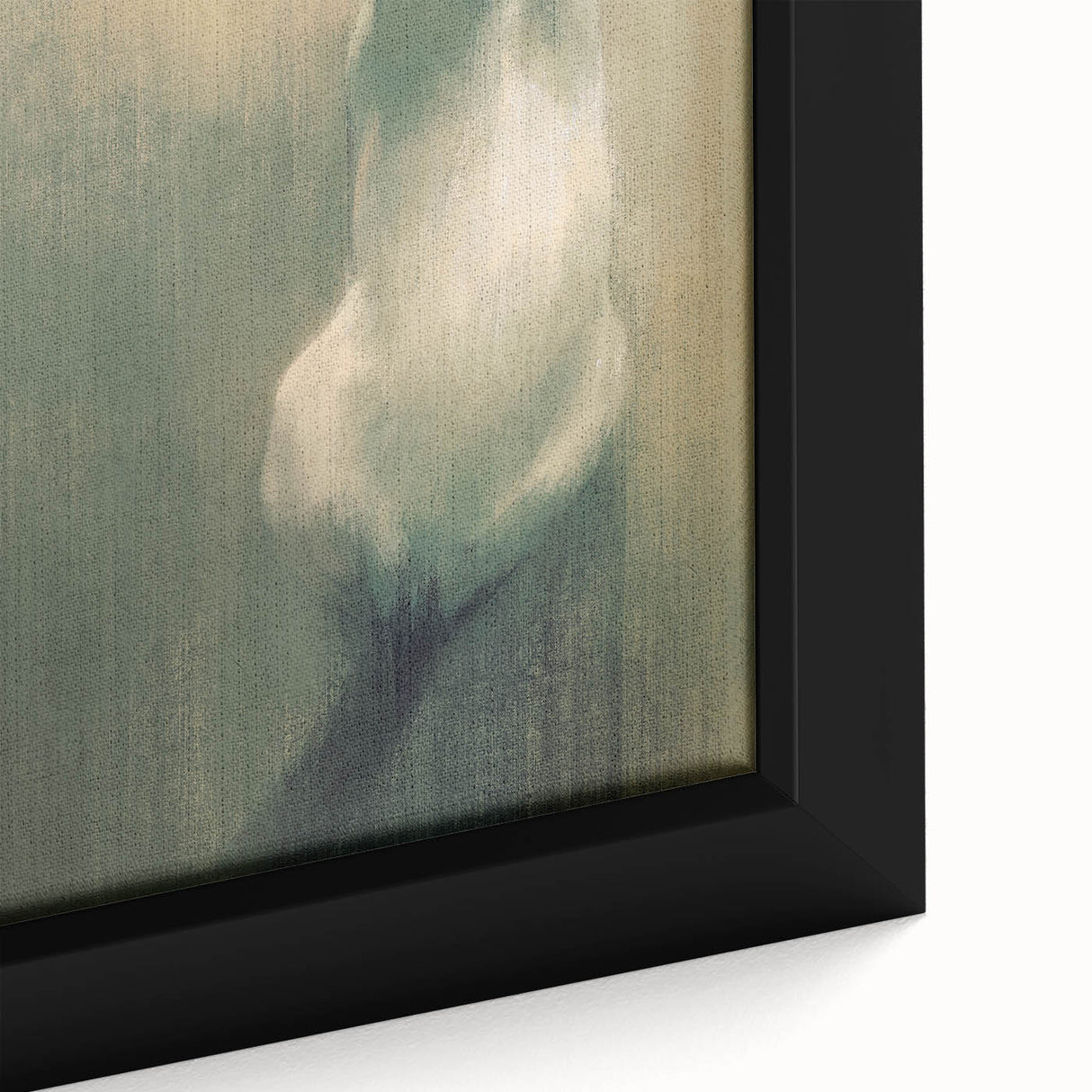 Close-up of a framed canvas wall art featuring a vibrant cat design, showcasing intricate details and bold colors, perfect for animal lovers and modern decor.