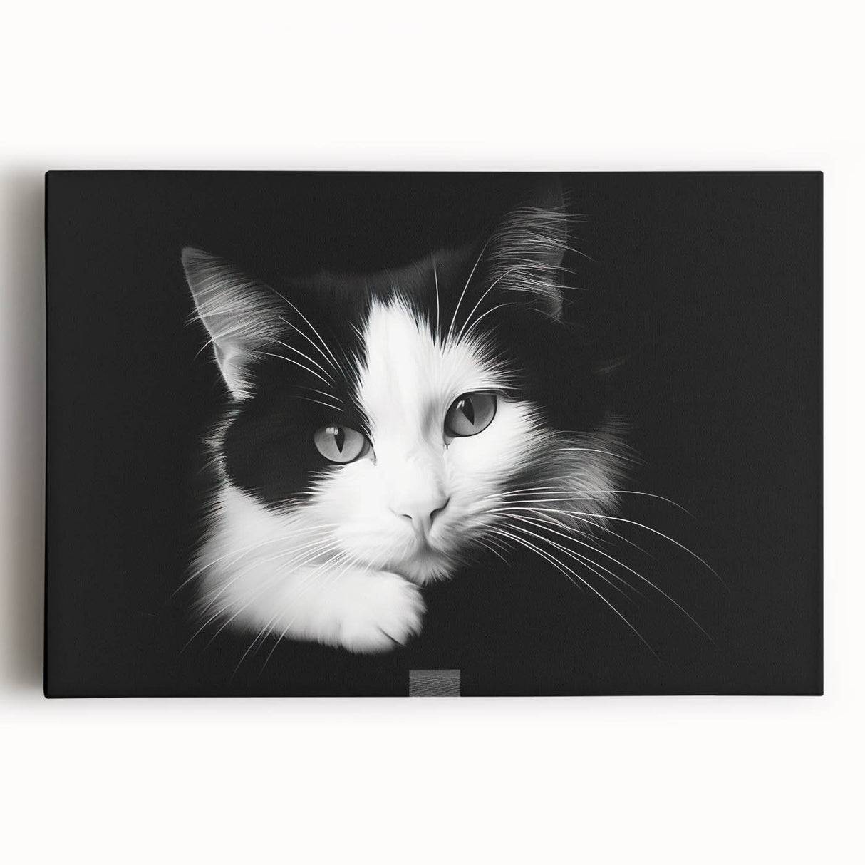 Colorful stretched canvas wall art featuring a wild cat design, showcasing vibrant hues and intricate details, perfect for animal lovers and home decor enthusiasts.