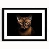 Black-framed wall art featuring a whimsical cat design from the Animals A Wild Life collection, elegantly matted, perfect for adding a playful touch to home decor.