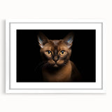 Framed wall art displaying a whimsical cat design in a white mat, ideal for animal lovers and home decor enthusiasts, enhancing any living space's charm.