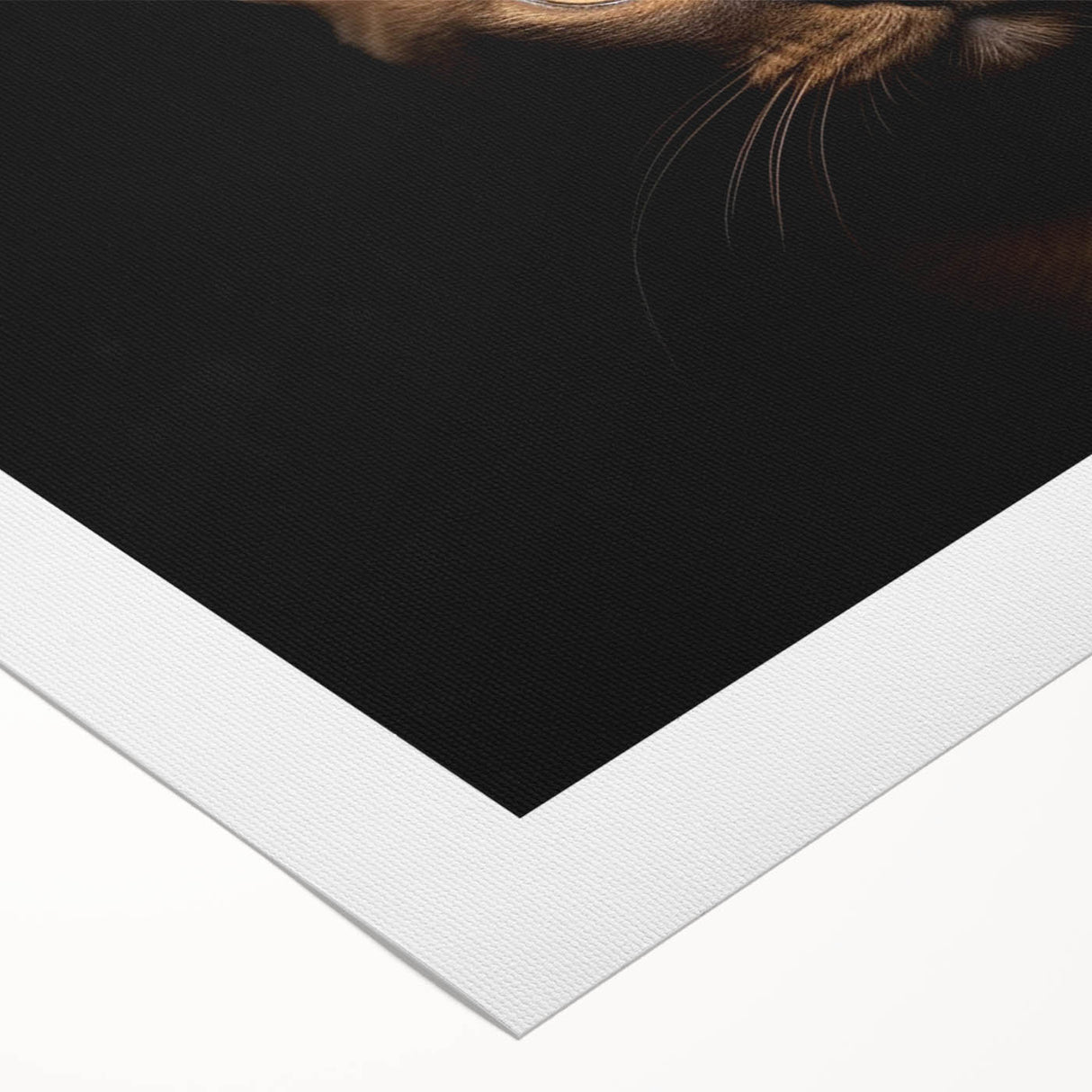 Rolled canvas art featuring a vibrant cat design from the "Animals: A Wild Life" collection, showcasing vivid colors and intricate details, perfect for animal lovers.