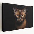Vibrant stretched canvas wall art featuring a whimsical cat design in a colorful wild animal theme, ideal for home decor or children's rooms, showcasing intricate details and a playful aesthetic.