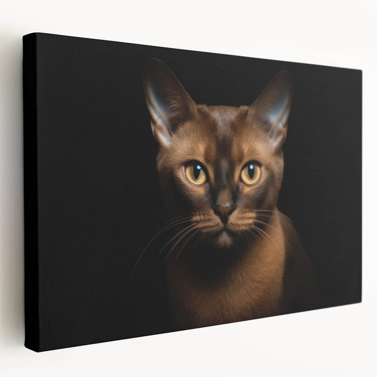 Vibrant stretched canvas wall art featuring a whimsical cat design in a colorful wild animal theme, ideal for home decor or children's rooms, showcasing intricate details and a playful aesthetic.