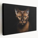 Vibrant stretched canvas wall art featuring a whimsical cat design in a colorful wild animal theme, ideal for home decor or children's rooms, showcasing intricate details and a playful aesthetic.