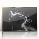 Framed acrylic wall art featuring a vibrant wild cat design, showcasing intricate details and a gold border, perfect for animal lovers and home decor enthusiasts.