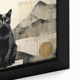 Close-up of a framed canvas featuring a vibrant cat design from the Wild Life Collection, showcasing intricate details and vivid colors, perfect for animal lovers.