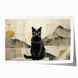 Colorful wild cat wall art print featuring vibrant illustrations of various feline species, perfect for animal lovers and home decor enthusiasts. This rolled artwork adds a lively touch to any space, showcasing intricate details and bold colors.