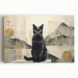 Stretched canvas featuring a vibrant wild cat design, showcasing intricate details and bold colors, perfect for animal lovers’ home decor.