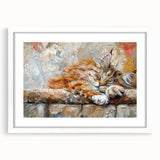 Framed wall art collection featuring a wildcat design, showcasing intricate details and vibrant colors on a white mat. Perfect for animal lovers and home decor enthusiasts.