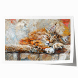Rolled print showcasing a vibrant cat-themed wall art design, featuring bold colors and intricate patterns, ideal for enhancing modern home decor styles.