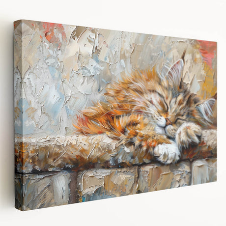 Stretched canvas wall art showcasing a vibrant wild cat design in rich colors, perfect for animal lovers and home decor enthusiasts. Ideal for living room or office display.