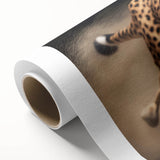 Cheetah-themed rolled canvas wall art featuring a vibrant, dynamic design capturing the essence of wildlife, ideal for nature lovers and home decor enthusiasts.