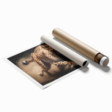 Cheetah wall art rolled print showcasing a vibrant, detailed design featuring a majestic cheetah in its natural habitat, perfect for wildlife enthusiasts and home decor.
