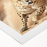 Cheetah-themed rolled canvas wall art showcasing a vibrant and detailed illustration of a cheetah in a natural habitat, perfect for animal lovers and home decor.