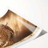 Cheetah wall art design showcasing a vibrant, colorful illustration of a cheetah in a natural setting, perfect for adding a touch of wildlife elegance to home decor.