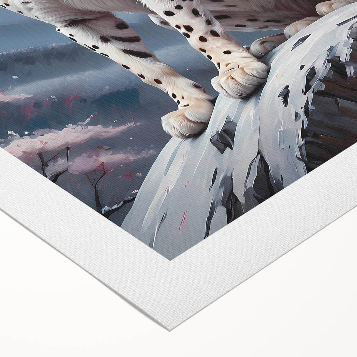 Cheetah-themed rolled canvas wall art showcasing a dynamic, colorful design of a wild cheetah in its natural habitat, perfect for wildlife enthusiasts and home decor.