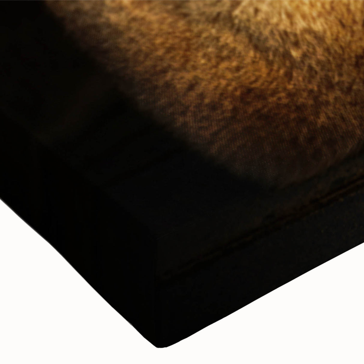 Close-up of a vibrant stretched canvas wall art featuring a detailed design of a cougar in a natural habitat, showcasing rich colors and textures, perfect for wildlife enthusiasts.