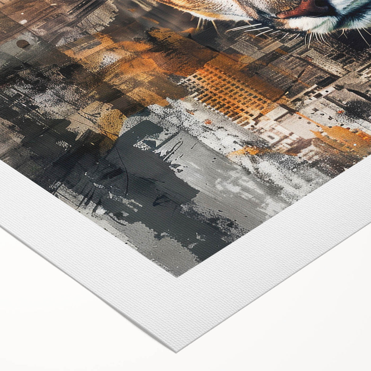 Rolled canvas art depicting a majestic cougar in a vibrant wildlife setting, showcasing rich colors and intricate details, perfect for nature-inspired decor.