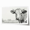 Colorful cow-themed wall art print featuring intricate designs and vibrant patterns, rolled and ready for display, perfect for adding a touch of wildlife decor to any space.