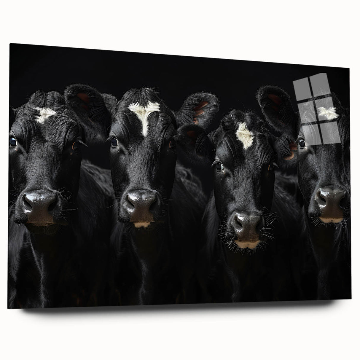 Acrylic wall art featuring a side view of a cow design from the 'Animals A Wild Life' collection, showcasing vibrant colors and intricate details, perfect for animal lovers and home decor enthusiasts.