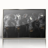 Framed wall art showcasing a striking cow design in silver acrylic, perfect for enhancing modern decor with a touch of wildlife elegance. Ideal for animal lovers seeking unique home accents.