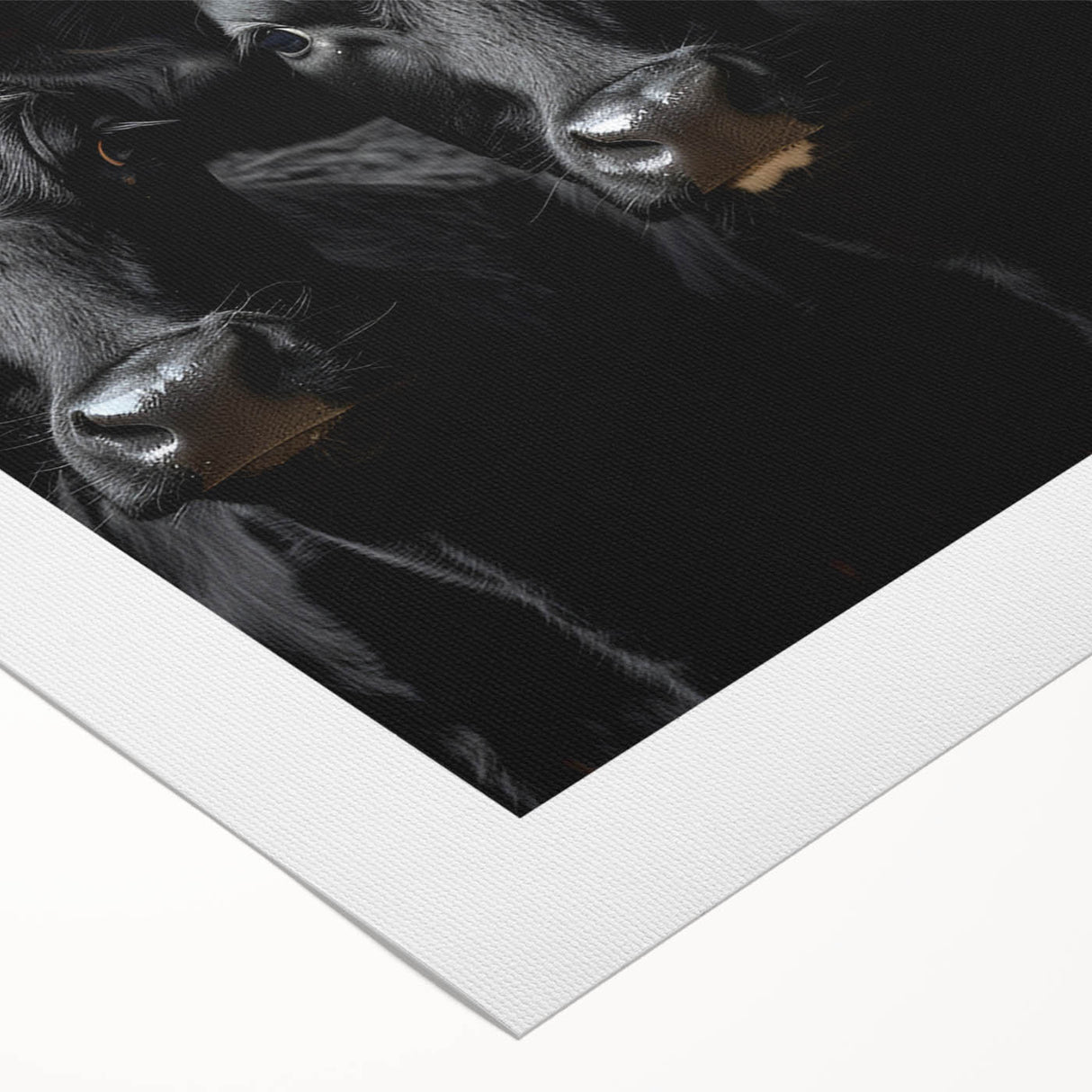 Rolled canvas wall art showcasing a vibrant cow design, featuring rich colors and intricate details, perfect for enhancing home decor with a touch of wildlife charm.