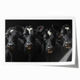 Colorful wall art featuring a stylized cow design, ideal for animal lovers and home decor enthusiasts. Perfect for adding a whimsical touch to any room.
