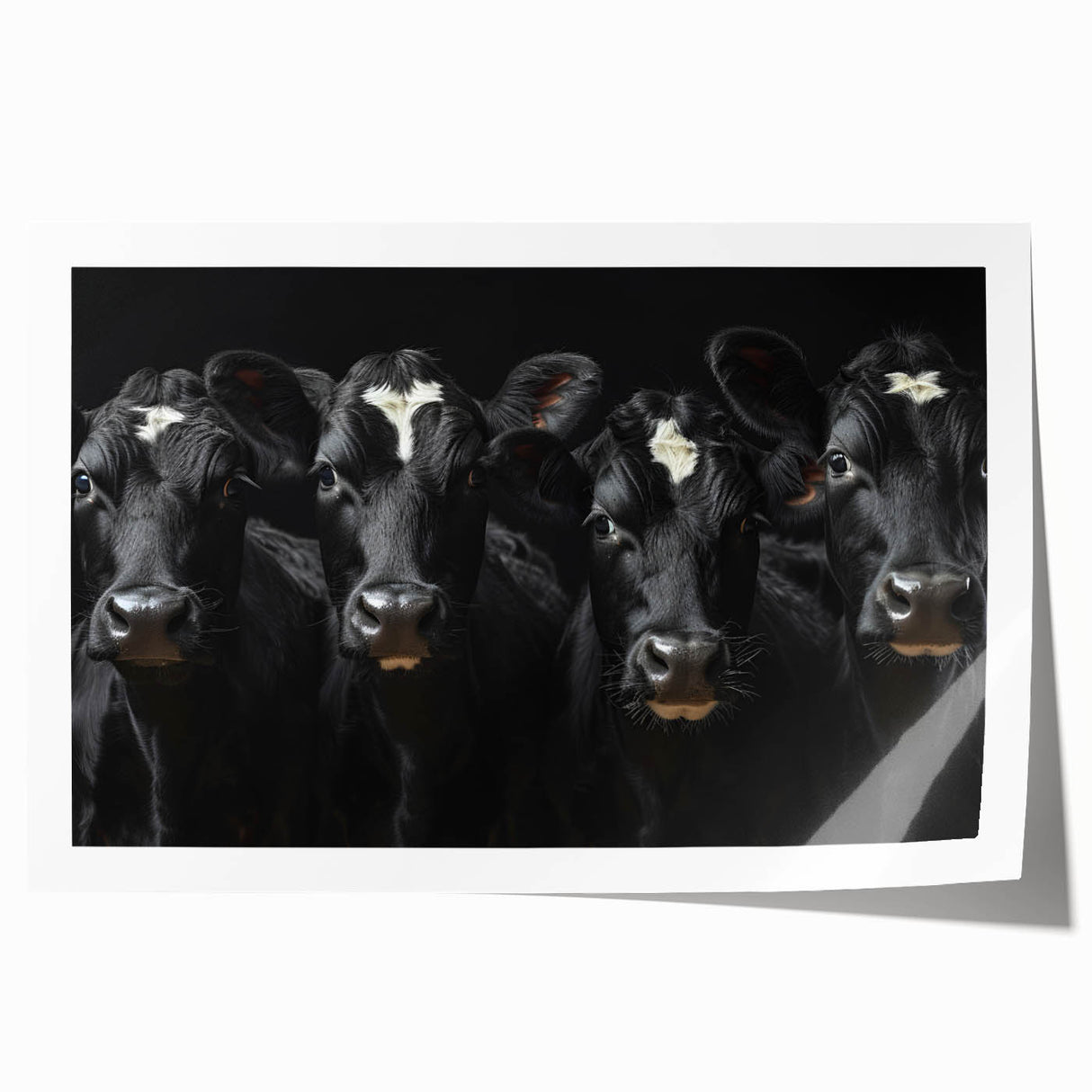 Colorful wall art featuring a stylized cow design, ideal for animal lovers and home decor enthusiasts. Perfect for adding a whimsical touch to any room.