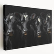 Stretched canvas wall art featuring a colorful cow design inspired by wildlife, showcasing vibrant colors and intricate details, perfect for animal lovers.