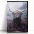 Framed acrylic wall art showcasing a stylized black and white cow design, perfect for animal lovers and modern decor. This piece adds a chic touch to any room.