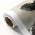 Rolled canvas wall art showcasing a vibrant cow design from the Animals A Wild Life collection, featuring intricate details and vivid colors, perfect for animal lovers.