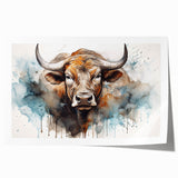 Cow-themed wall art print showcasing a vibrant and colorful design, elegantly rolled for easy display and shipping, perfect for animal lovers and home decor enthusiasts.