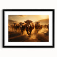 Black-framed wall art featuring a stylish cow design from the "Animals A Wild Life" collection, showcasing intricate details and vibrant colors that enhance modern decor. Perfect for animal lovers and home aesthetics.