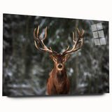 Elegant wall art featuring a side view of a deer design in a modern acrylic frame, showcasing realistic details and vibrant colors, perfect for wildlife enthusiasts.