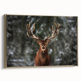 Framed wall art featuring a stylish deer design in a gold frame, set against a neutral background, perfect for enhancing contemporary home decor.