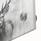 Close-up view of a deer design wall art piece made from acrylic glass, featuring detailed textures and vibrant colors that enhance its natural beauty, perfect for wildlife enthusiasts.